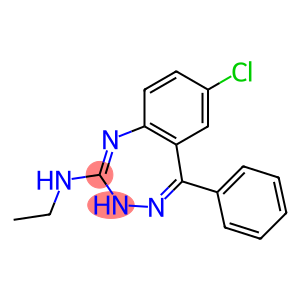 7-Chloro-5-phenyl-2-ethylamino-3H-1,3,4-benzotriazepine