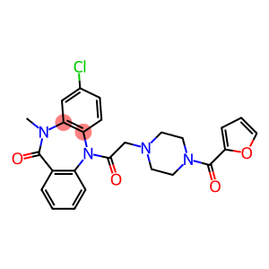 8-Chloro-10-methyl-5-[[4-[(furan-2-yl)carbonyl]piperazin-1-yl]acetyl]-5,10-dihydro-11H-dibenzo[b,e][1,4]diazepin-11-one