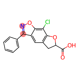 8-Chloro-5,6-dihydro-3-phenylfuro[3,2-f]-1,2-benzisoxazole-6-carboxylic acid