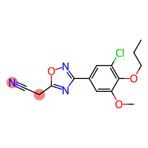 [3-(3-chloro-5-methoxy-4-propoxyphenyl)-1,2,4-oxadiazol-5-yl]acetonitrile