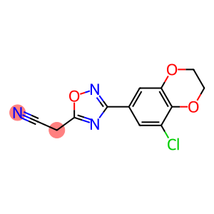 [3-(8-chloro-2,3-dihydro-1,4-benzodioxin-6-yl)-1,2,4-oxadiazol-5-yl]acetonitrile