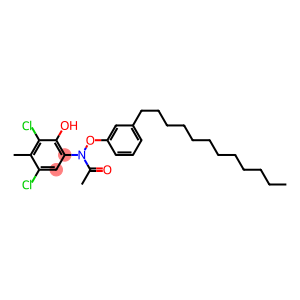 2-(3-Dodecylphenoxyacetylamino)-4,6-dichloro-5-methylphenol