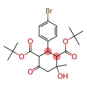 di(tert-butyl) 2-(4-bromophenyl)-4-hydroxy-4-methyl-6-oxo-1,3-cyclohexanedicarboxylate