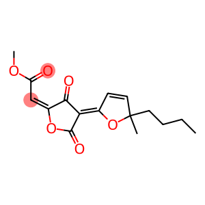 [[3,5-Dioxo-4-[(5-butyl-2,5-dihydro-5-methylfuran)-2-ylidene]tetrahydrofuran]-2-ylidene]acetic acid methyl ester