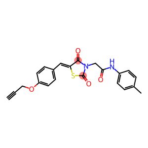 2-{2,4-dioxo-5-[4-(2-propynyloxy)benzylidene]-1,3-thiazolidin-3-yl}-N-(4-methylphenyl)acetamide