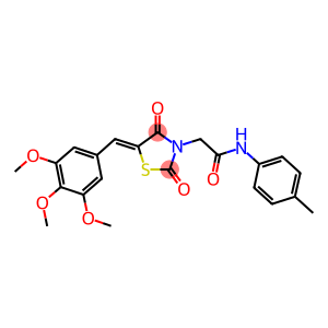 2-[2,4-dioxo-5-(3,4,5-trimethoxybenzylidene)-1,3-thiazolidin-3-yl]-N-(4-methylphenyl)acetamide