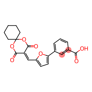 3-{5-[(2,4-dioxo-1,5-dioxaspiro[5.5]undec-3-ylidene)methyl]furan-2-yl}benzoic acid