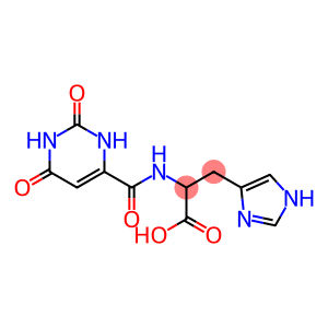 2-{[(2,6-dioxo-1,2,3,6-tetrahydropyrimidin-4-yl)carbonyl]amino}-3-(1H-imidazol-4-yl)propanoic acid