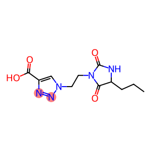 1-[2-(2,5-dioxo-4-propylimidazolidin-1-yl)ethyl]-1H-1,2,3-triazole-4-carboxylic acid