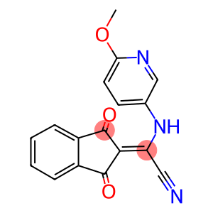 2-(1,3-DIOXOINDAN-2-YLIDENE)-2-((6-METHOXY(3-PYRIDYL))AMINO)ETHANENITRILE
