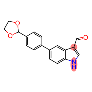 5-[4-(1,3-DIOXOLAN-2-YL)PHENYL]-1H-INDOLE-3- CARBALDEHYDE