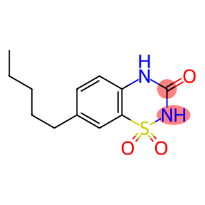 1,1-DIOXO-7-PENTYL-1,4-DIHYDRO-2H-1LAMBDA6-BENZO[1,2,4]THIADIAZIN-3-ONE