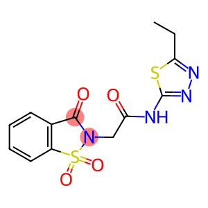 2-(1,1-dioxido-3-oxo-1,2-benzisothiazol-2(3H)-yl)-N-(5-ethyl-1,3,4-thiadiazol-2-yl)acetamide