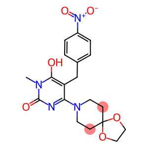 4-(1,4-DIOXA-8-AZA-SPIRO[4.5]DEC-8-YL)-6-HYDROXY-1-METHYL-5-(4-NITRO-BENZYL)-1H-PYRIMIDIN-2-ONE