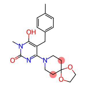 4-(1,4-DIOXA-8-AZA-SPIRO[4.5]DEC-8-YL)-6-HYDROXY-1-METHYL-5-(4-METHYL-BENZYL)-1H-PYRIMIDIN-2-ONE