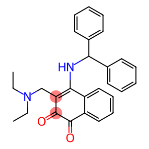 4-[(Diphenylmethyl)amino]-3-[(diethylamino)methyl]naphthalene-1,2-dione