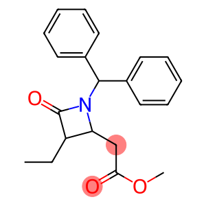 [1-(Diphenylmethyl)-4-oxo-3-ethylazetidin-2-yl]acetic acid methyl ester