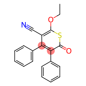 3,4-Diphenyl-2-oxo-6-ethoxy-2H-thiopyran-5-carbonitrile