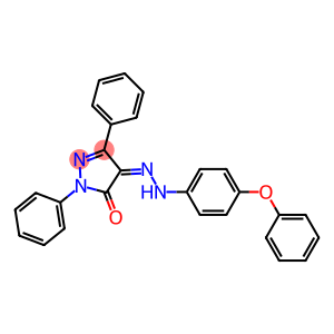 1,3-diphenyl-1H-pyrazole-4,5-dione 4-[N-(4-phenoxyphenyl)hydrazone]