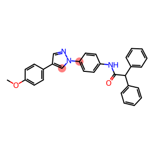 2,2-DIPHENYL-N-[4-(4-(4-METHOXYPHENYL)-1H-PYRAZOL-1-YL)PHENYL]ACETAMIDE