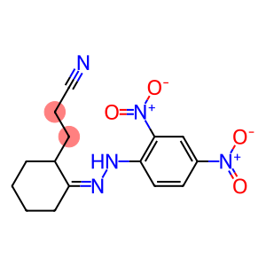 3-{2-[2-(2,4-dinitrophenyl)hydrazono]cyclohexyl}propanenitrile