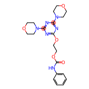 2-{[4,6-DI(4-MORPHOLINYL)-1,3,5-TRIAZIN-2-YL]OXY}ETHYL PHENYLCARBAMATE