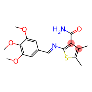 4,5-dimethyl-2-{[(E)-(3,4,5-trimethoxyphenyl)methylidene]amino}-3-thiophenecarboxamide