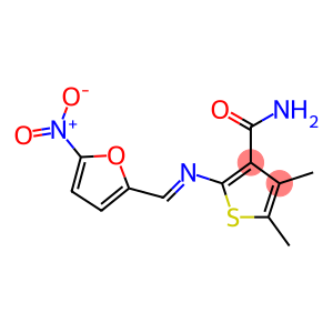 4,5-dimethyl-2-{[(E)-(5-nitro-2-furyl)methylidene]amino}-3-thiophenecarboxamide