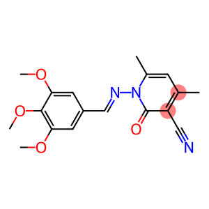 4,6-dimethyl-2-oxo-1-{[(E)-(3,4,5-trimethoxyphenyl)methylidene]amino}-1,2-dihydro-3-pyridinecarbonitrile