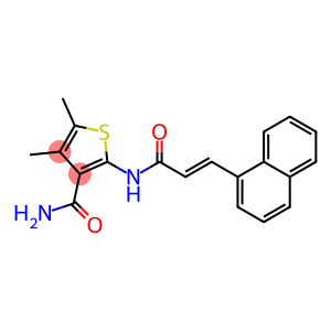 4,5-dimethyl-2-{[(E)-3-(1-naphthyl)-2-propenoyl]amino}-3-thiophenecarboxamide