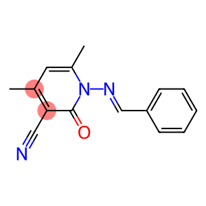 4,6-dimethyl-2-oxo-1-{[(E)-phenylmethylidene]amino}-1,2-dihydro-3-pyridinecarbonitrile