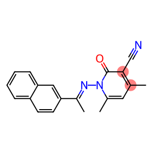 4,6-dimethyl-1-{[(E)-1-(2-naphthyl)ethylidene]amino}-2-oxo-1,2-dihydro-3-pyridinecarbonitrile