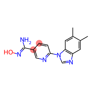 6-(5,6-dimethyl-1H-benzimidazol-1-yl)-N'-hydroxypyridine-3-carboximidamide