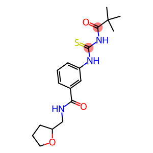 3-({[(2,2-dimethylpropanoyl)amino]carbothioyl}amino)-N-(tetrahydro-2-furanylmethyl)benzamide