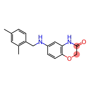 6-{[(2,4-dimethylphenyl)methyl]amino}-3,4-dihydro-2H-1,4-benzoxazin-3-one