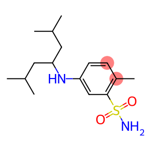 5-[(2,6-dimethylheptan-4-yl)amino]-2-methylbenzene-1-sulfonamide