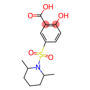 5-[(2,6-dimethylpiperidine-1-)sulfonyl]-2-hydroxybenzoic acid