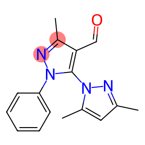 5-(3,5-dimethyl-1H-pyrazol-1-yl)-3-methyl-1-phenyl-1H-pyrazole-4-carbaldehyde