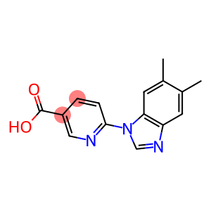 6-(5,6-dimethyl-1H-1,3-benzodiazol-1-yl)pyridine-3-carboxylic acid