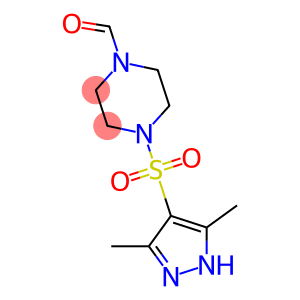 4-[(3,5-dimethyl-1H-pyrazol-4-yl)sulfonyl]piperazine-1-carbaldehyde