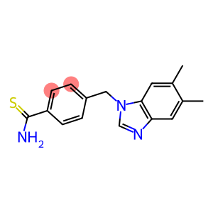 4-[(5,6-dimethyl-1H-1,3-benzodiazol-1-yl)methyl]benzene-1-carbothioamide