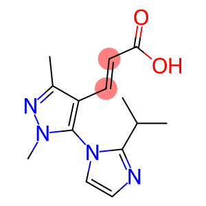 3-{1,3-dimethyl-5-[2-(propan-2-yl)-1H-imidazol-1-yl]-1H-pyrazol-4-yl}prop-2-enoic acid