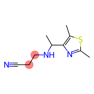 3-{[1-(2,5-dimethyl-1,3-thiazol-4-yl)ethyl]amino}propanenitrile