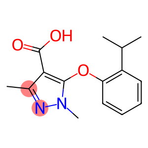 1,3-dimethyl-5-[2-(propan-2-yl)phenoxy]-1H-pyrazole-4-carboxylic acid