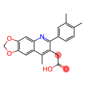 2-[6-(3,4-dimethylphenyl)-8-methyl-2H-[1,3]dioxolo[4,5-g]quinolin-7-yl]acetic acid