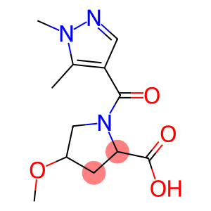 1-[(1,5-dimethyl-1H-pyrazol-4-yl)carbonyl]-4-methoxypyrrolidine-2-carboxylic acid