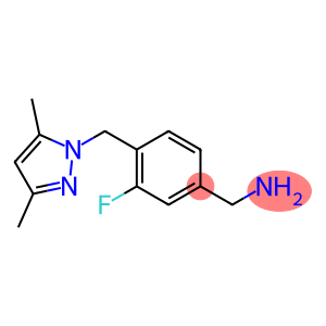 {4-[(3,5-dimethyl-1H-pyrazol-1-yl)methyl]-3-fluorophenyl}methanamine