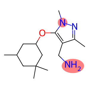 {1,3-dimethyl-5-[(3,3,5-trimethylcyclohexyl)oxy]-1H-pyrazol-4-yl}methanamine