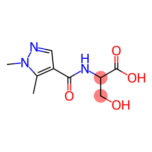 2-[(1,5-dimethyl-1H-pyrazol-4-yl)formamido]-3-hydroxypropanoic acid