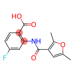 2-[(2,5-dimethyl-3-furoyl)amino]-4-fluorobenzoic acid